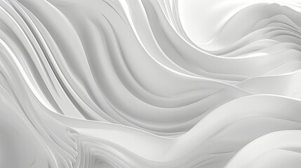 Obraz premium Abstract white gray background with wavy smooth lines flowing on it