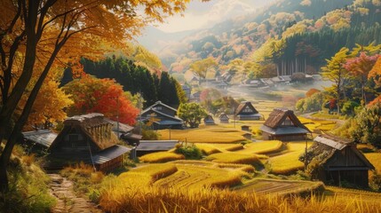 秋の田舎風景