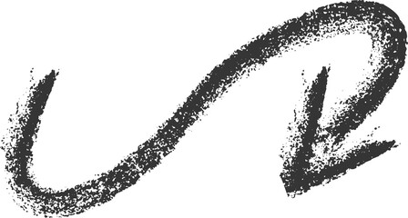 Crayon hand drawn arrow icon. Pencil and brush scribbles sketch. Grunge charcoal textured doodle....