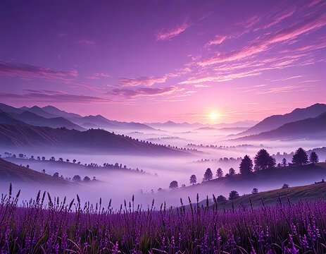 lavender purple scenery