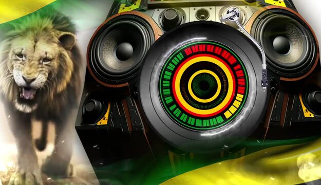 Flyer Midia Digital Reggae Cultural Work Flyer Le&atilde;o Jamaica