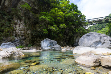 Taroko National Park with beautiful water pond lake