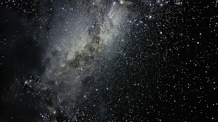 Obraz premium Dense cluster of stars in the dark Milky Way sky