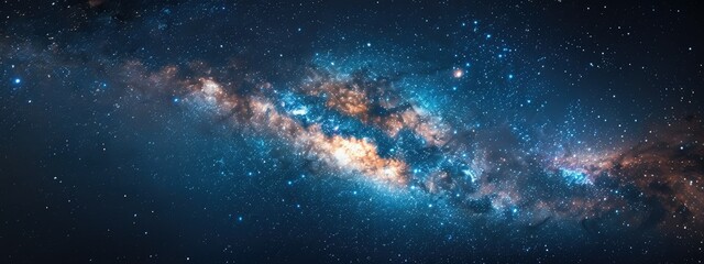 Obraz premium Night sky with stars in the galaxy.