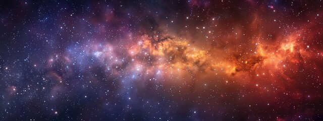 Naklejka premium Night sky with stars in the galaxy.