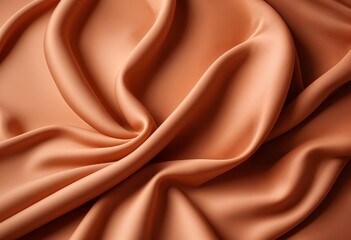 Fototapeta premium Silk fabric abstract background with a soft peach hue