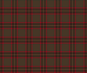 Obraz premium Plaid pattern, brown, red, yellow, seamless for textiles and design clothing, skirts, pants, aprons, tablecloths, blankets or decorative fabrics. Vector illustration.