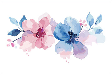 Stunning Multicolor Watercolor Flowers