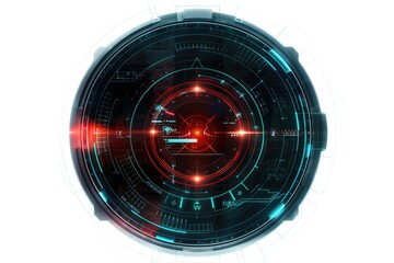 A detailed look at the face of a futuristic timepiece, perfect for illustrating technology and innovation