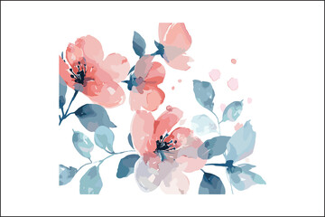 Stunning Multicolor Watercolor Flowers