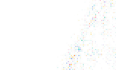 Obraz premium Colorful halftone pattern on white background