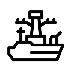 warship line icon