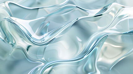 Wavy Glass Shapes Background Stock Illustration