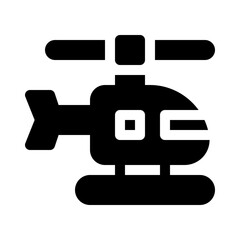 helicopter glyph icon