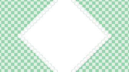 正方形のレースの背景／紙ナプキンのベクターイラスト