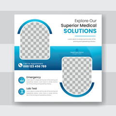 Medical Healthcare social media post design template