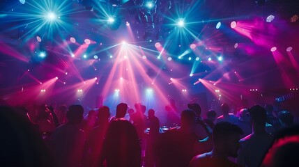 Obraz premium Nightlife and Entertainment A lively nightclub scene