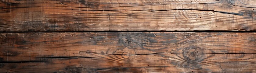 Obraz premium Rustic wooden background texture with natural grain and weathered brown tones, ideal for presentations, backgrounds, and creative projects.