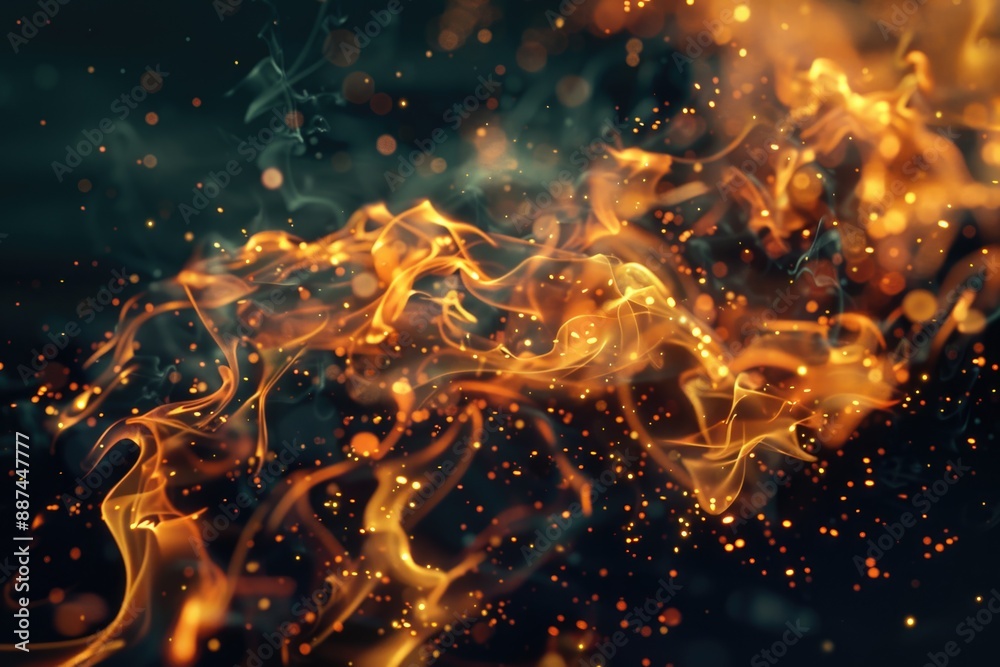 Poster close-up shot of a flame on a dark backdrop