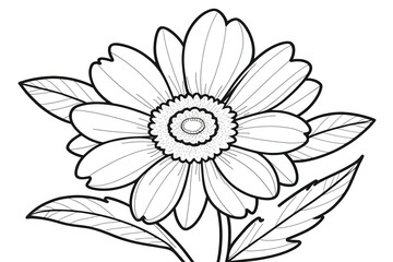 simple black and white flower