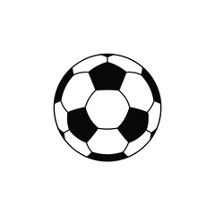 Soccer ball icon isolated on white background. Vector illustration,