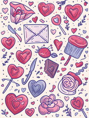 Valentine's Day cartoon cards