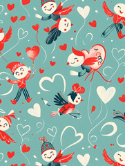 Valentine's Day cartoon cards