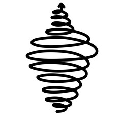 Hand Drawn Spiral Arrow Vector