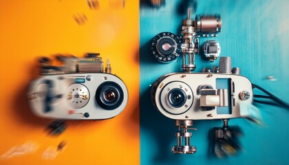 Woman opposite AI. The concept of confrontation between humanity and artificial intelligence