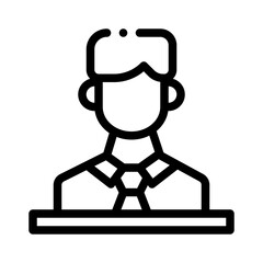 lawyer line icon