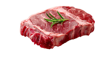 Fototapeta premium Raw meat steak transparent background
