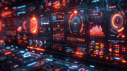 Analytics Dashboard on High-Tech Background - Brand Awareness Techniques