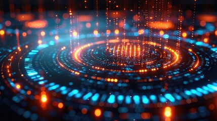 Obraz premium SEO Graph with High-Tech Primary Colors - Effective Marketing Campaigns