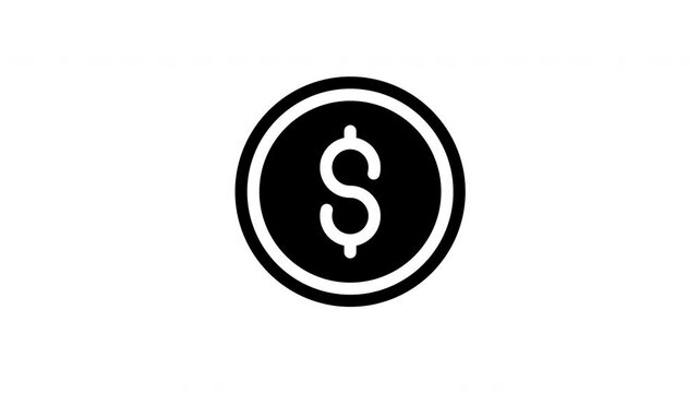 Cost Efficient Icon. Dollar Down Icon animation