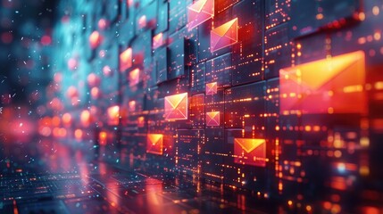 Obraz premium Email Marketing Visuals in Modern Digital Setting - Increased Audience Reach