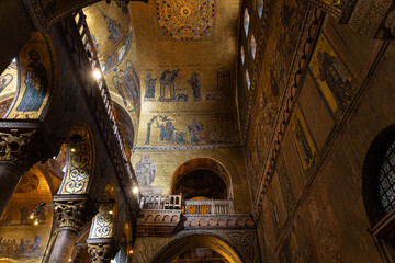Details from murals in San Marco basilica in Venice