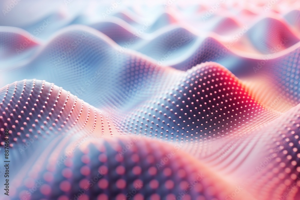 Poster Close-up view of a repeating pattern of dots on a surface, suitable for use in design or decoration