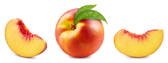 Peach isolated on white background