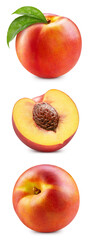 Peach isolated on white background
