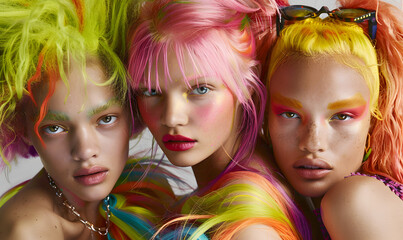 Obraz premium graphic advertising images focusing on beauty and hair