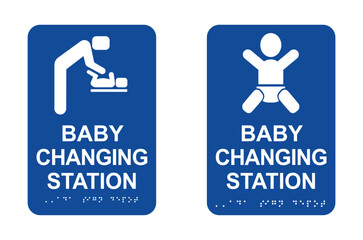 Baby Changing Station or Baby Change Room. Changing station restroom sign vector icon. Toilet symbol. Baby changing station