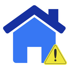 Home with Danger Icon