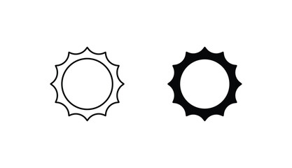 Sun icon design with white background stock illustration