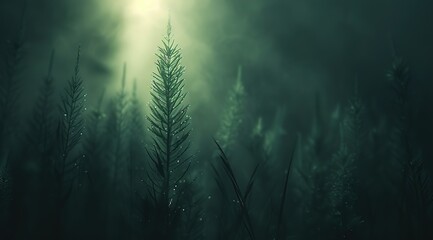 Obraz premium rays of light through the forest