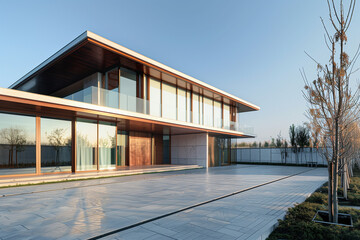 Modern Villa with Spacious Foreground Image