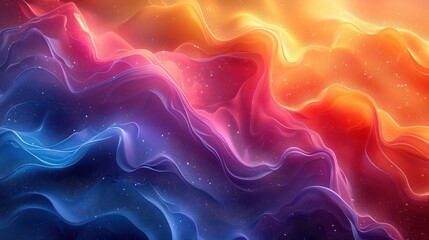 Swirling blend of vibrant colors in cosmic nebula form.