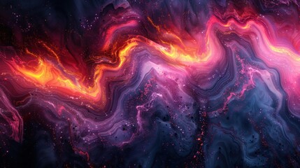 Fototapeta premium Swirling nebula with vibrant colors and cosmic energy