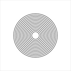 Abstract minimalist geometric lined shape element