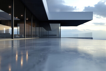 Obraz premium Modern Villa with Spacious Foreground Image