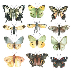 Species Diversity watercolor illustration isolated on transparent. png file for art work, posters, posters, cards, holiday decor.
